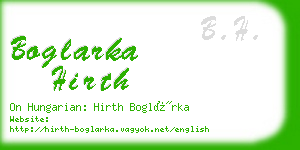 boglarka hirth business card